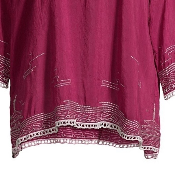 Johnny Was Hamayu Embroidered Blouse NWT - Picture 7 of 12